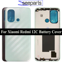 New For Xiaomi Redmi 12C Battery Cover Rear Glass Door Housing For Redmi 12C Back Battery Cover