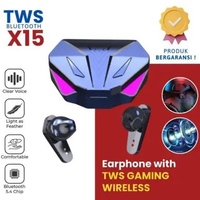 PROMO - X15 TWS Gaming Earbuds Wireless Bluetooth Earphone With Mic Bass Audio 9D Stereo Music HiFi 