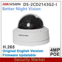 Original Hikvision Surveillance DS-2CD2143G2-I IP Camera POE 4MP Mini Dome IR CCTV H265 Better Night Vision