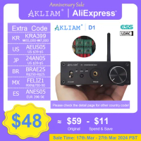 AkLIAM D1 ES9038Q2M DAC QCC5125 Bluetooth DAC Board APTX-HD LDAC HIFI Sound Decoder Rod Rain Audio