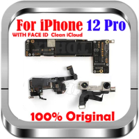 Free Shipping CleaniCloud Full Working Original Mainboard for iPhone 12 Pro Motherboard 512GB 256G with Face ID Main Logic Board