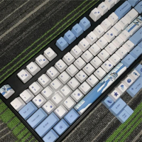 113 keys/set Antarctic Penguin Theme PBT Dye Sublimation Key Cap Mechanical Keyboard OEM Profile Keycaps