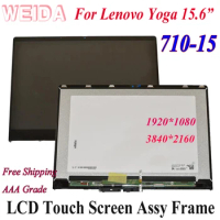 WEIDA LCD Replacement 15.6" For Lenovo YOGA 710-15 LCD Display Touch Screen Assembly Frame for Lenovo Yoga710-15 LCD