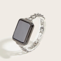 Slim Stainless Steel Strap for Apple Watch 6 8 Se 7 Band 45mm 38/41mm for Apple Watch Series3 4 5 40mm Strap Band Bracelet Belt