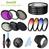UV CPL ND FLD Graduated Colour Close Up Filter &amp; Lens Hood Cap cleaning Pen for Nikon CoolPix P900 P950 P1000 Digital Camera