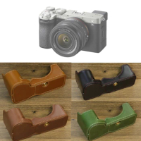 A7C2 PU Half Base Bag Body Case Cover Protector Shell for Sony A7CII A7CM2 A7C II , A7C Mark II , Alpha 7C II , ILCE-7CM2 Camera