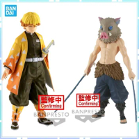 Bandai Original Banpresto Anime Demon Slayer Agatsuma Zenitsu Hashibira Inosuke PVC Action Figure Collectible Gift Model Toys