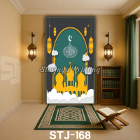 wallpaper mihrab elegan momtif masjid ide dekorasi sholat background dinding mihrab
