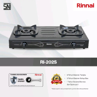 Rinnai Kompor Gas RI 202s - 2 Tungku, Body Teflon, Sun Burner