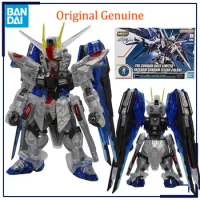 Original Genuine Bandai Anime THE GUNDAM BASE LIMITED FREEDOM GUNDAM [CLEAR COLOR] MGSD Assembly Model Toys Action Figure Gifts