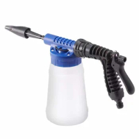 1L Plastic Foam Generator 1/4 Quick Connector Water Gun Foam Generator Adjustable Snow Foamer Lance Nozzle Cleaning Washing Tool