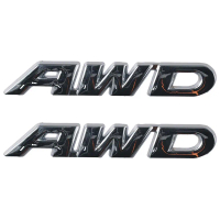 Moderns Abode 2PCS Mudah digunakan 3.62\ x0.59 inci Saiz Besar 3D Metal AWD Badge Sticker Perak Loga
