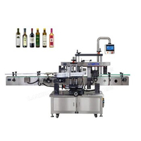 Landpack Shampoo Perfume Dropper Glass Round Bottle Labeler Automatic Flat Square Bottle Double Sided Labelling Machine
