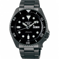 【SEIKO 精工】5 Sports 系列潮黑機械錶(4R36-07G0SD/SRPD65K1)
