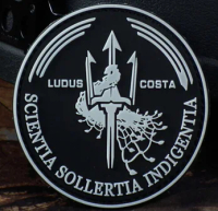 BADGE TACTICAL ARMY DESERT HOOK COSTA LUDUS TRIDENT 3D PVC PATCH
