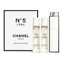 CHANEL 香奈兒 N°5 L'EAU清新晨露淡香水(20mlX3)-國際航空版