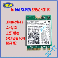 1PCS NEW For Intel 7265NGW NGFF M.2 8265AC 3165N Wifi Board Bluetooth 4.2 Wlan Card For HP EliteBook 850 440 G2 725 745 800 g3