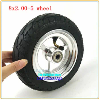Tubeless tyre wheel 8X2.00-5 for 8 inches Modified Kugoo S3 inflatable wheel for Pocket Bike MINI Electric Wheelchair Motor tire