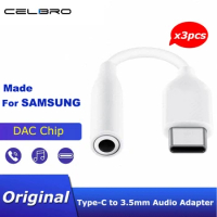 CELBRO Usb Type C To 3.5MM Jack Aux Adapter 3 5 Audio Cable DAC Cord Headphone For Samsung Galaxy S24 S23 S22 Ultra Note20 A34