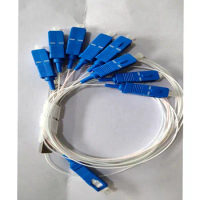 1 x 8 Optical Splitter Fiber PLC Splitter SC/UPC Interface 10pcs