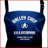Customized Star Trek Enterprise Apron,Personalised Kitchen Fighter,Grilled Armor,The Mythical Barbecue Master,Boss Is The King