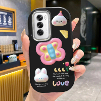 เคสสำหรับ OPPO Reno 12 5G Reno 12F 4G Reno 12F 5G เคสโทรศัพท์กระต่ายผีเสื้อกุทัณฑ์รูปหัวใจกันกระแทกก