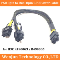 PSU 8pin Male to Dual 8pin(6+2) PCI-E GPU Video Card Power Cable for H3C R4900G3 R4900G5 and 2080ti /RTX A5000 / P4000 GPU