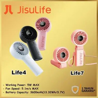 JisuLife Hand Fan Life4 Life7 5s Life 4 7 5s 3600mAh Kipas Angin Portable Hand Fan Black Life 4