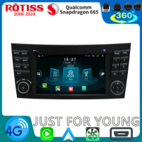 Rotiss Android 12 8G+256G Car GPS Navigation Radio For Mercedes Benz E Class W211 CLS C219 2003-2010 Head Unit Stereo BT CarPlay