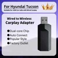 Smart AI Box Car OEM Wired Car Play To Wireless Carplay Plug and Play Mini Apple Carplay Adapter for Hyundai Tucson USB Dongle