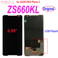 6.59" Original ZS660KL LCD Replacement for ASUS ROG Phone 2 Phone2 PhoneⅡ ZS660KL LCD Display Touch Screen Digitizer Assembly