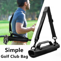 Mini Portable Nylon Golf Club Bag Simple Golf Gun Carrier Bag Travel Bag Golf Training Case With Adjustable Shoulder Straps