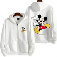 Jaket Disney Mickey minnie Zipper Up Hoodie kuning M
