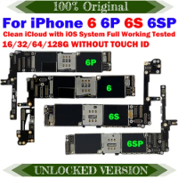 For iPhone 6 6S Free iCloud Logic Board Good Tested for iPhone 6Plus 6SPlus 5.5inch Motherboard Full Chips iOS System