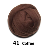 handmade Wool Felt for felting 50g Coffee Perfect in Needle Felt 41#