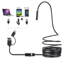 7 MM IP67 Waterproof Endoscope Camera 6 LEDs Adjustable USB Android Flexible Inspection Borescope Cameras for Phone PC