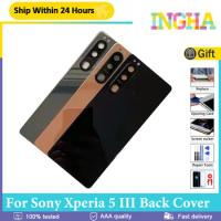 Original Back Cover For Sony Xperia 5 III Battery Cover Rear Door Housing with Camera Frame Lens Parts Replacement