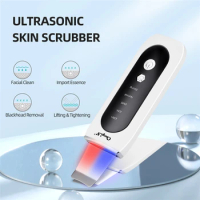 CkeyiN Ultrasonic Vibration Skin Scrubber EMS Facial Lifting Scraper Wrinkle Remover Acne Comedone Extractor Blackhead Cleaner