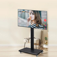 Mobile TV Stand Height Adjustable Swivel Floor Televisions Stand with Wheels for 32-65 Inch LCD LED Screens Universal