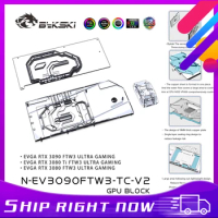Bykski GPU Cooling Block With Active Backplane For EVGA RTX 3090 3080Ti 3080 FTW3 Ultra Gaming, Water Cooler N-EV3090FTW3-TC-V2