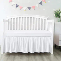 Lightweight Crib Skirt Microfiber Crib Skirt Soft Elastic Baby Crib Bed Skirt for Bedroom Easy Installation Dust Cover for Boys