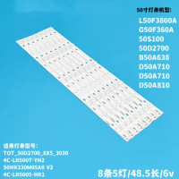 5kit LED Backlight strip For TCL L50F3800A 50D2700 4C-LB500T-YH2 50FA3213 55L510U18 LVF500AU0T E4 TOT-50D2700-8X5-3030C-5S1P