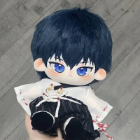 Anime Blue Lock Isagi Yoichi 20cm Toys Nude Doll Dress Up Clothes Soft Doll Stuffed Plushie
