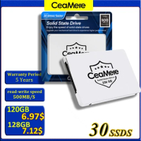 30PCS CeaMere Ssd SATA3 SSD 128GB 240GB 480GB 512GB 1TB Solid State Drive Sata3 for PC 960GB 2TB 256G