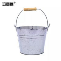 白鐵桶 白鐵皮水桶 15L 鍍鋅鐵桶加厚鐵皮桶提水桶圓桶園藝桶 鋅鐵桶、泥水桶、地盤五金、手提水桶 25105