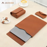Laptop Sleeve Case Pouch for ( MacBook Mac Book iPad ) Air M1 M2 13 3 14 2 15 6 16 Pro 12 9 11 Inch Cover Bag Set Vegan Leather