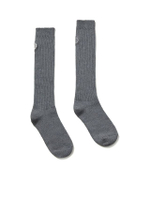 Long Socks Mrd Logo Charcoal Beige