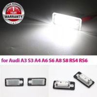 18 LED Error Free License Plate Light Lamp For Audi A3 A4 A5 A6 A8 B6 B7 Q7 LED License Plate Lights Car Accessories