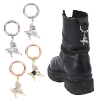Diamond Butterfly-Shaped Martin Boots Shoes Buckles Decoration Gothic Personality Shoe Pendant Shoes Accessories Lucky Jewelry