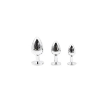Anal Plug Kristal Wanita Pria 3 Warna dan Ukuran Besi 3in1